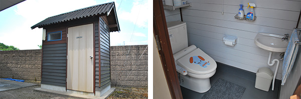 洋式水洗トイレ完備